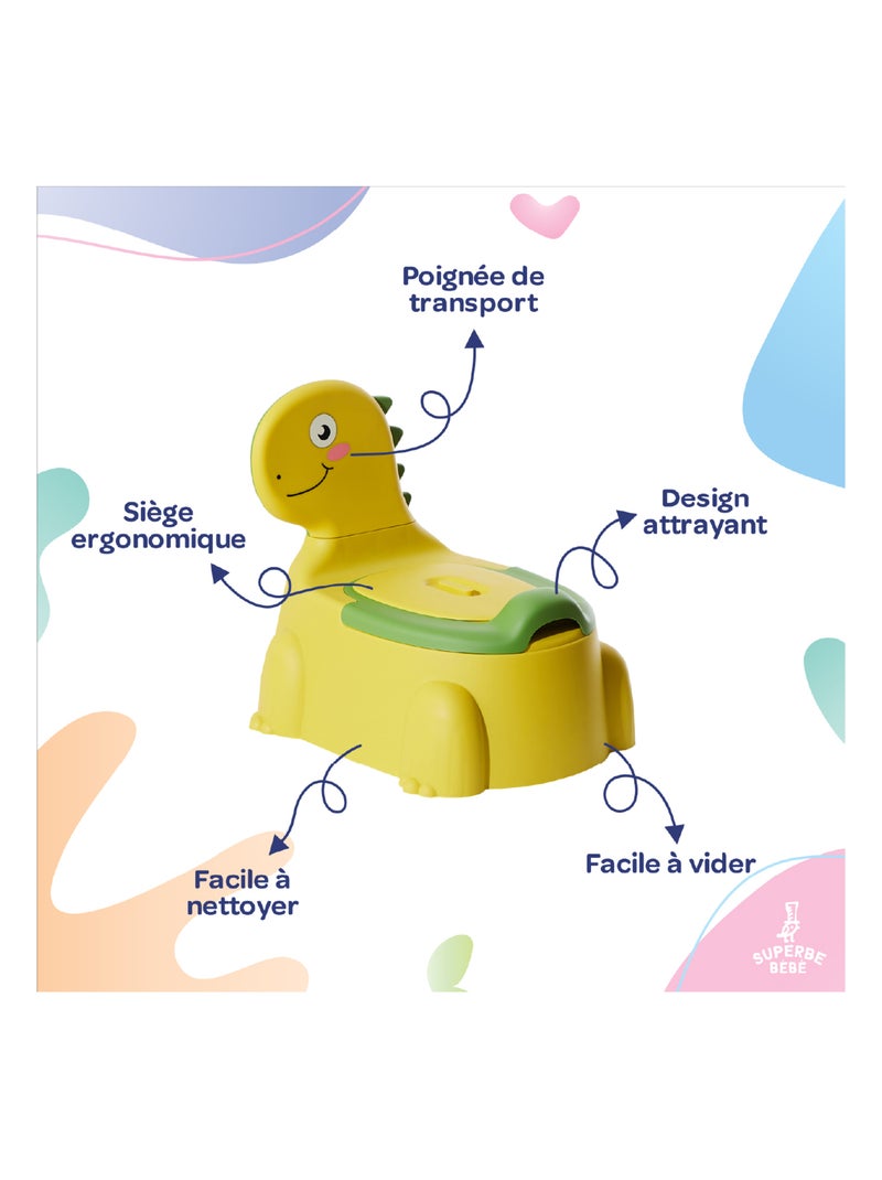 Baby oefenpotje - DINO | SUPERBE BEBE Geel - Kiabi