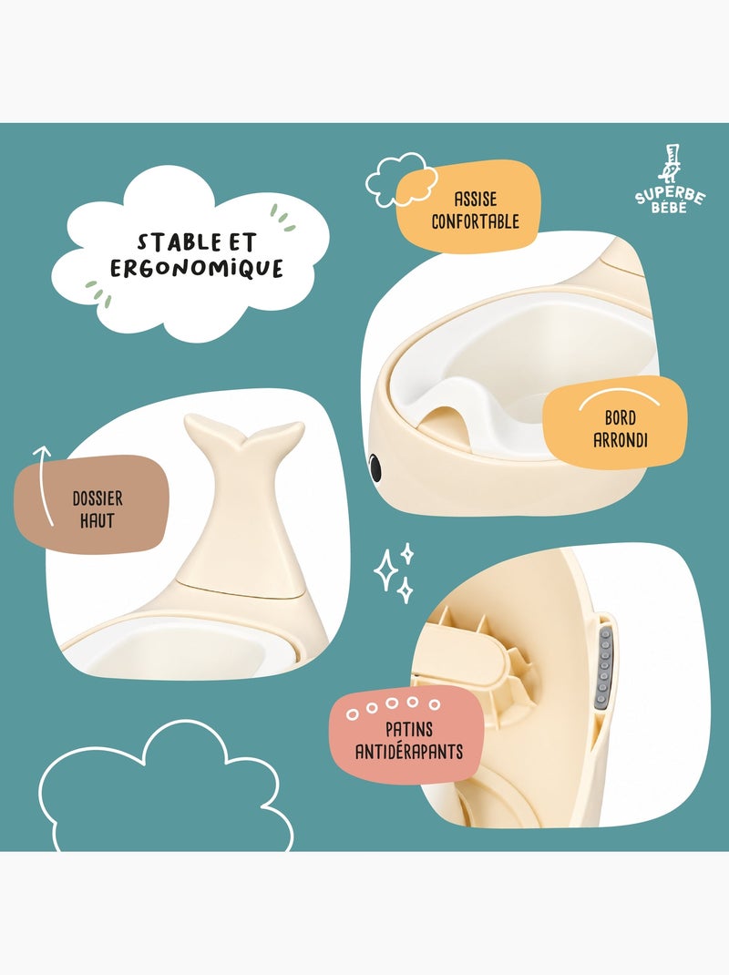 Baby oefenpotje - Whalinou | SUPERBE BEBE Beige - Kiabi