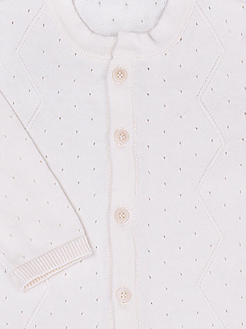 Baby onesie in biologisch katoen, comfort en stijl Beige - Kiabi
