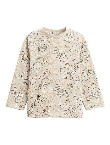 Baby-overall van sherpa en cracotte-t-shirtset