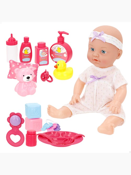 Baby-pop van 32 cm met accessoires + 24 maanden colorbaby's - Kiabi