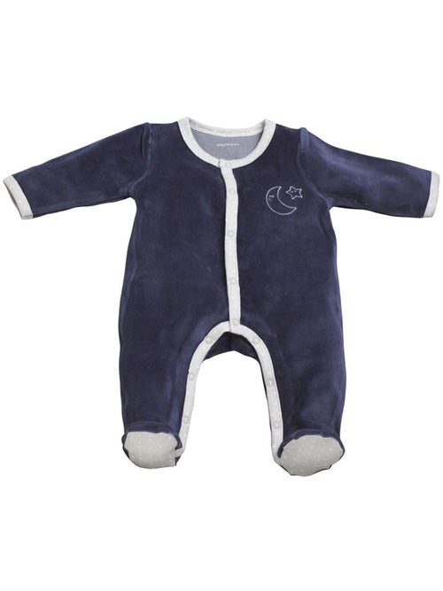 Baby-pyjama met lange mouwen van fluweel - Kiabi