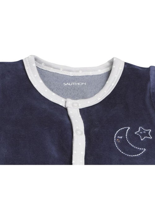 Baby-pyjama met lange mouwen van fluweel - Kiabi