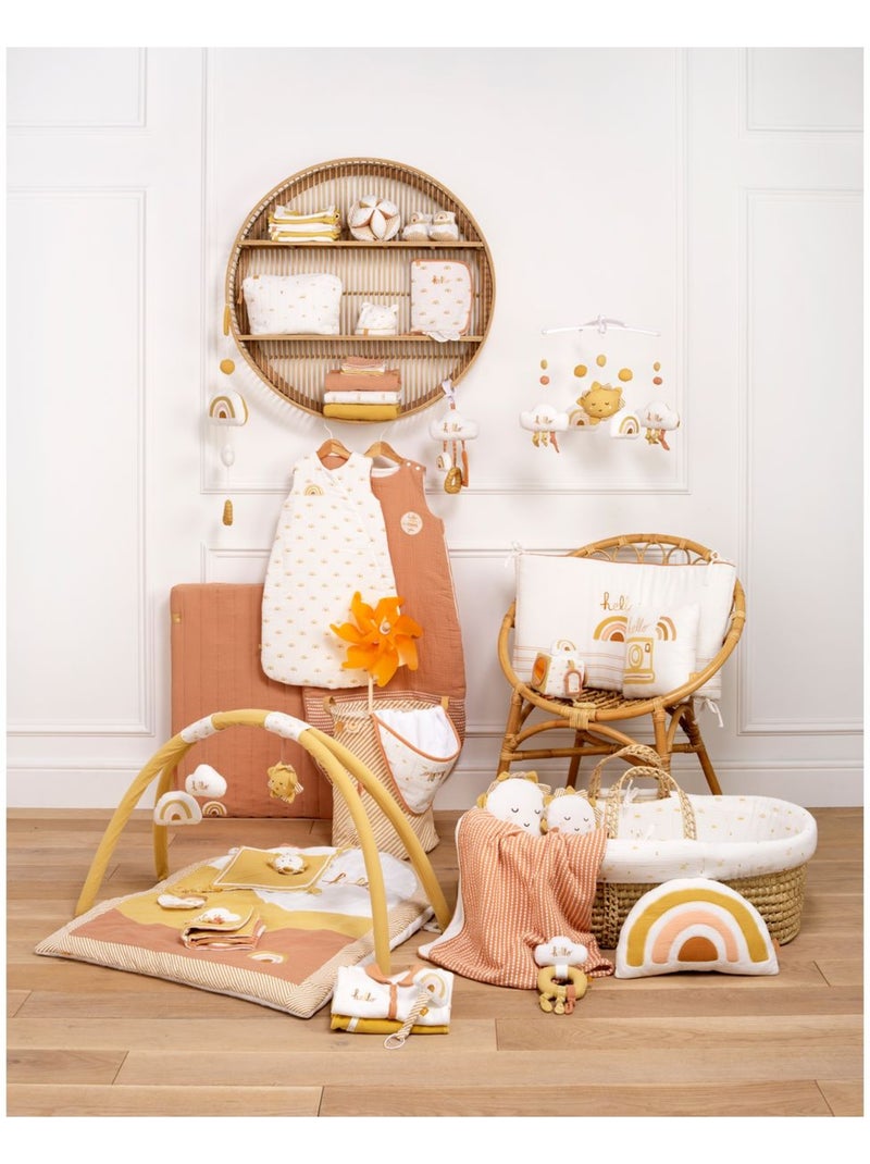 Baby-pyjama met lange mouwen van fluweel Geel - Kiabi