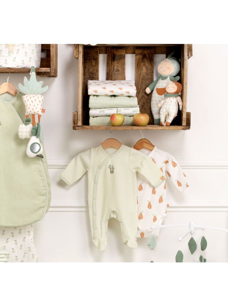Baby-pyjama met lange mouwen van fluweel Groen - Kiabi