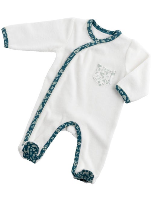 Baby-pyjama met lange mouwen van fluweel - Kiabi