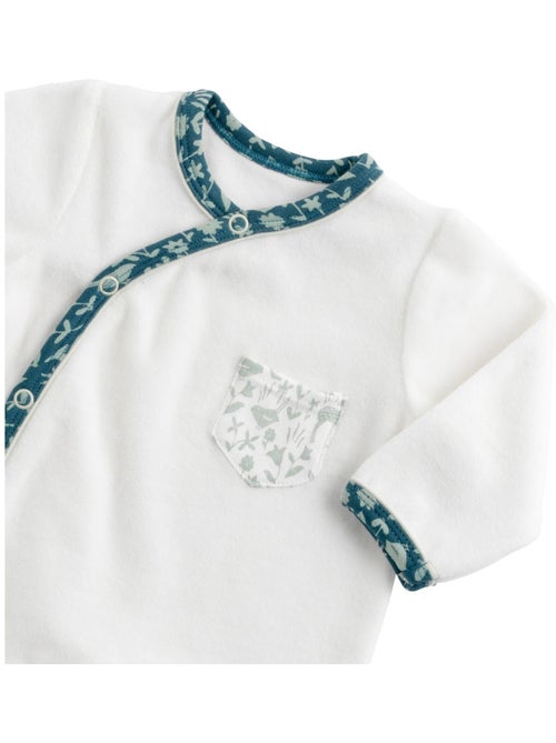 Baby-pyjama met lange mouwen van fluweel - Kiabi