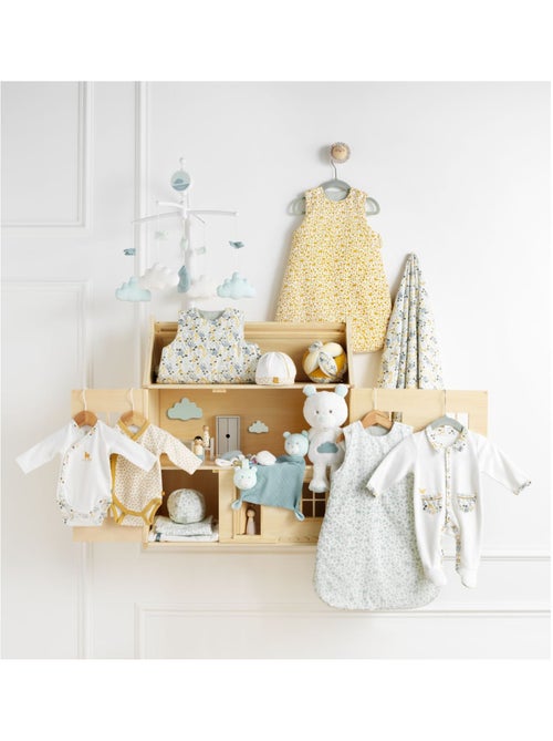 Baby-pyjama met lange mouwen van fluweel - Kiabi
