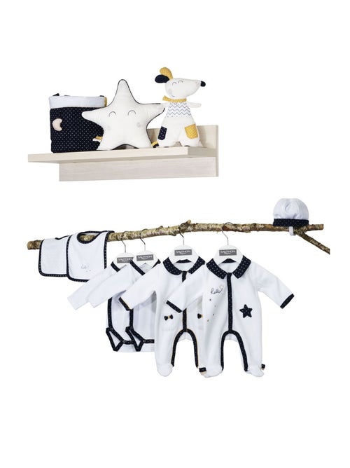 Baby-pyjama met lange mouwen van fluweel - Kiabi