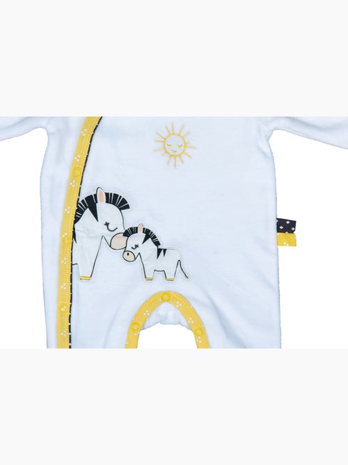 Baby-pyjama met lange mouwen van fluweel - Kiabi