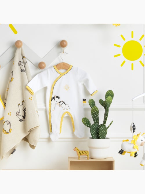 Baby-pyjama met lange mouwen van fluweel - Kiabi