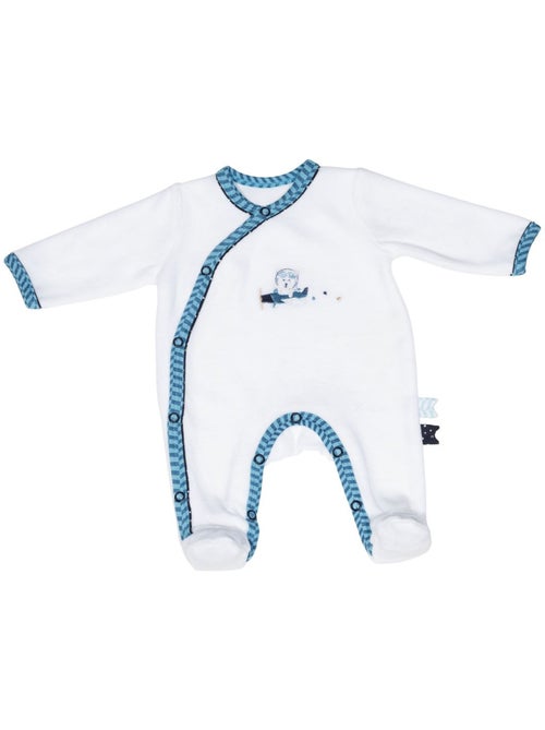Baby-pyjama met lange mouwen van fluweel - Kiabi