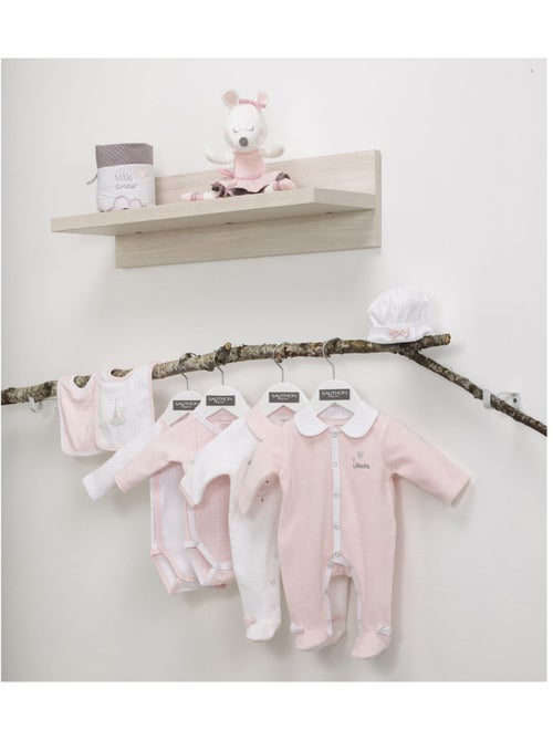 Baby-pyjama met lange mouwen van fluweel - Kiabi