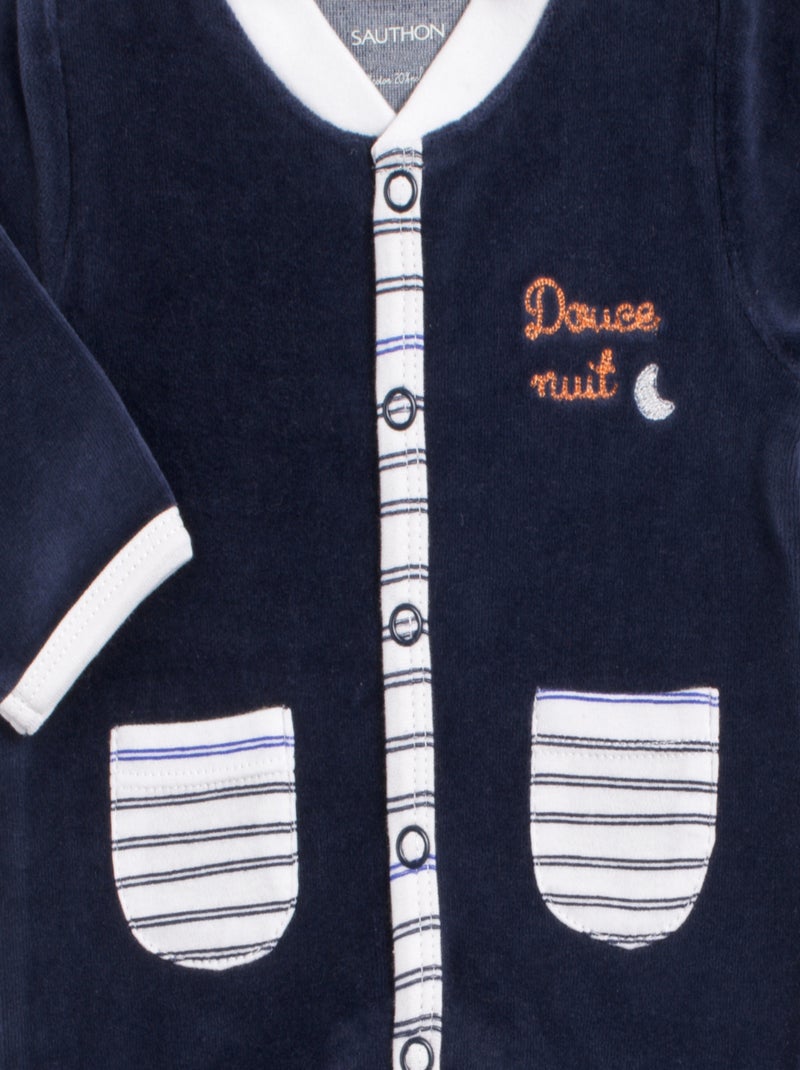 Baby-pyjama met zakken Blauw - Kiabi