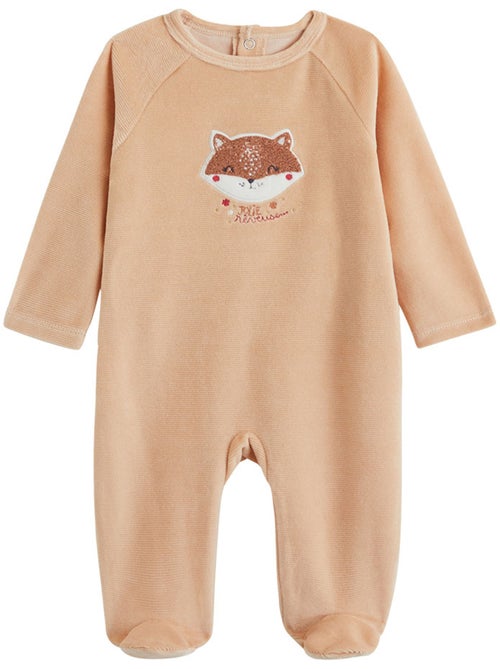 Baby pyjama van velours kleine dromer - Kiabi