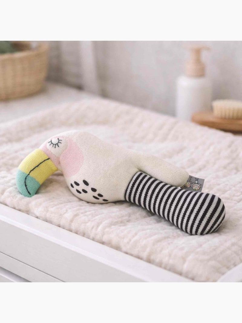 Baby-rammelaar van biologisch katoen Multicolor - Kiabi