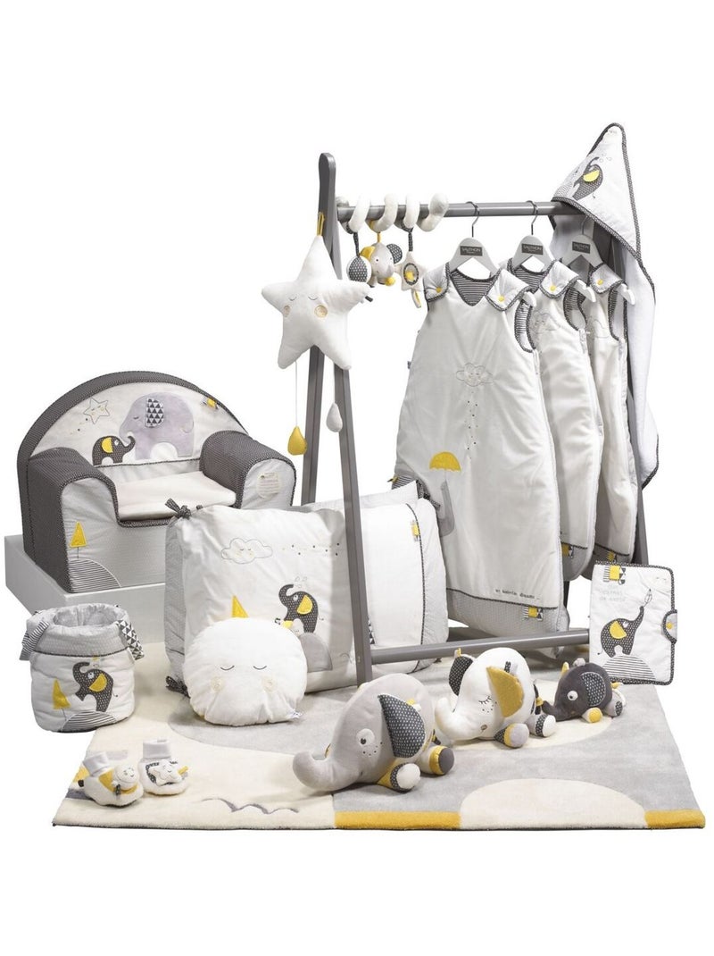 Baby-slofjes van fluweel Wit - Kiabi