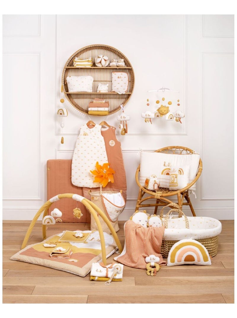 Baby-slofjes van fluweel Wit - Kiabi