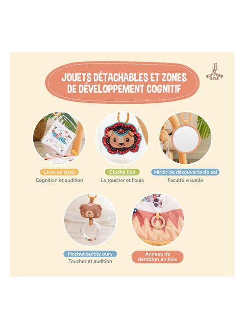 Baby speelmat met speelbogen LITTLE JUNGLE | SUPERBE BEBE - Kiabi