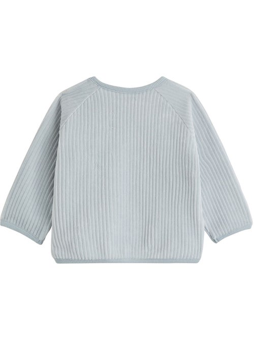 Baby sweatshirt en broekje in de stijl van de melkweg, gemaakt van fluweel. - Kiabi