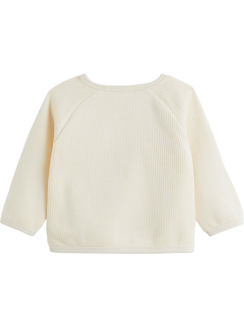 Baby-sweatshirt van velours sneeuwvlok Ecru - Kiabi