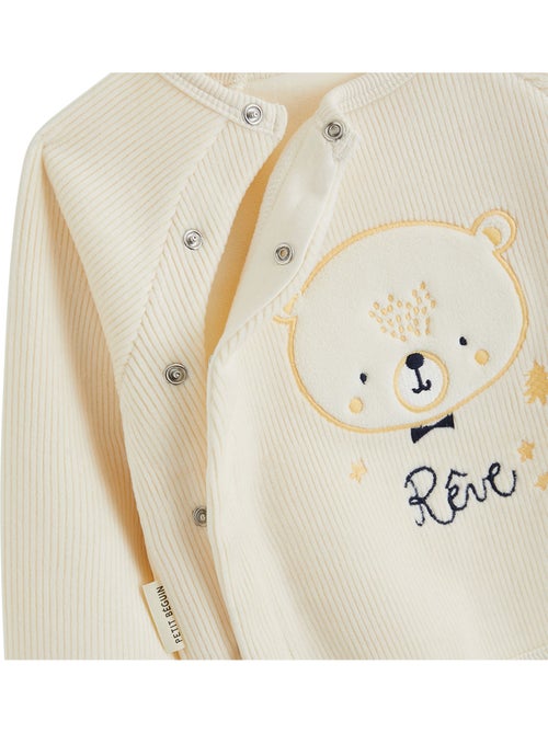 Baby-sweatshirt van velours sneeuwvlok - Kiabi