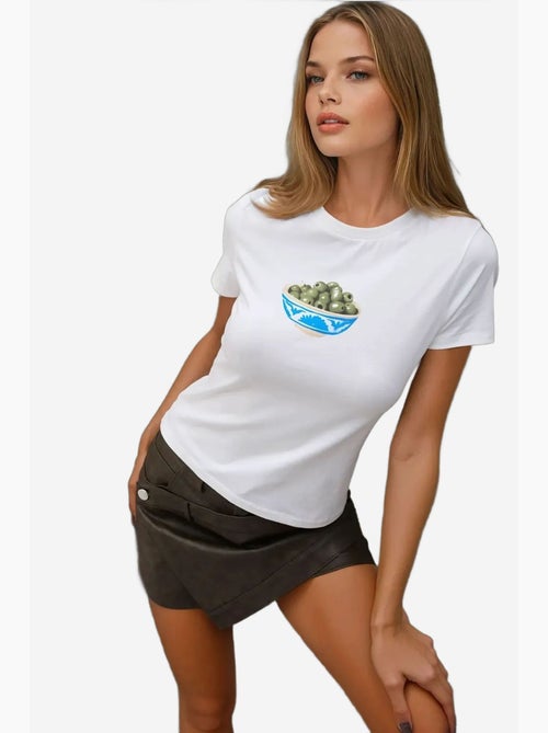 Baby t-shirt met ronde hals en print hiccup - Kiabi
