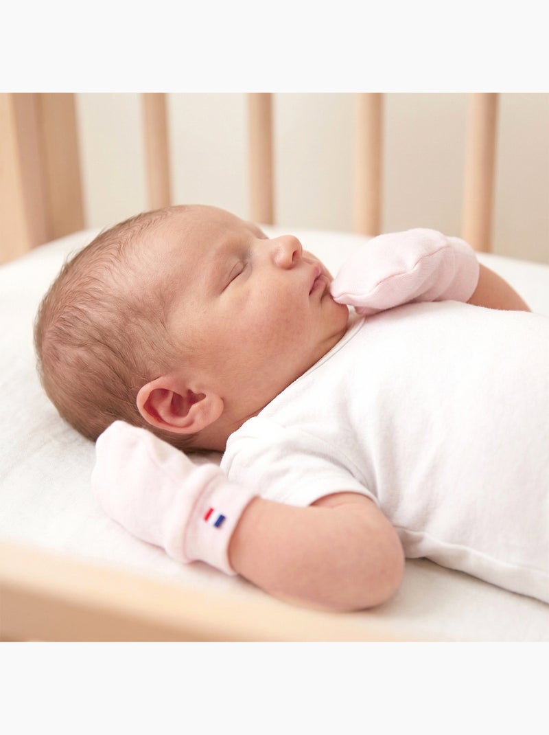 Baby wantjes van katoen tegen krabben Roze - Kiabi