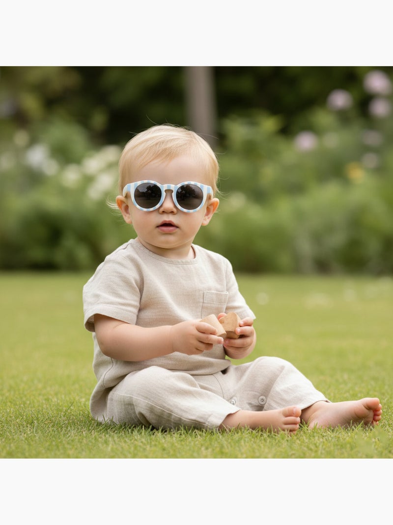 Baby zonnebril soepel UV-bescherming Ecrublauw - Kiabi