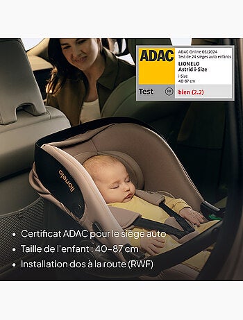 Babyautostoel met 180° isofix - basis - astrid i-size - adac bekroond - autostoel 40-87 cm