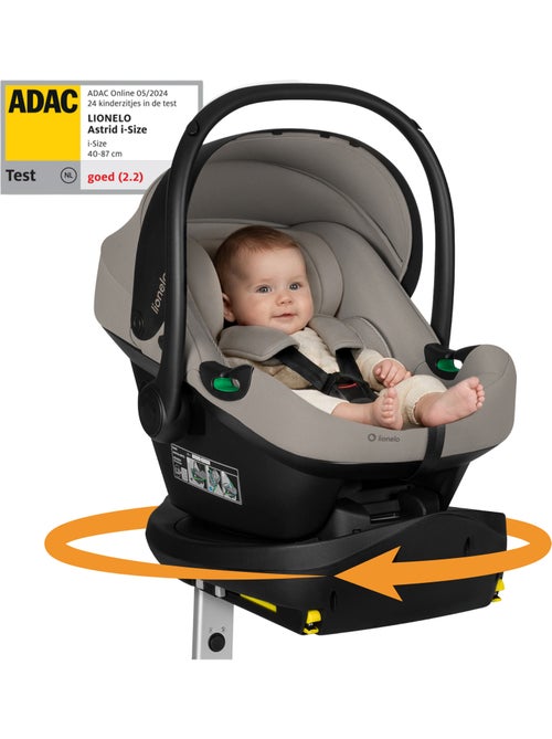 Babyautostoel met 180° isofix - basis - astrid i-size - adac bekroond - autostoel 40-87 cm - Kiabi