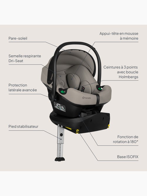 Babyautostoel met 180° isofix - basis - astrid i-size - adac bekroond - autostoel 40-87 cm - Kiabi