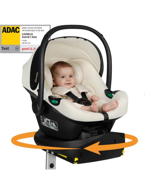 Babyautostoel met 180° isofix - basis - astrid i-size - adac bekroond - autostoel 40-87 cm - Kiabi