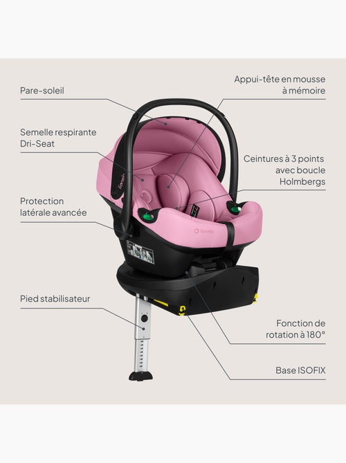 Babyautostoel met 180° isofix - basis - astrid i-size - adac bekroond - autostoel 40-87 cm - Kiabi