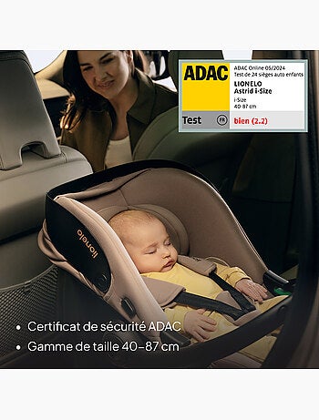 Babyautostoel met 180° isofix - basis - astrid i-size - adac bekroond - autostoel 40-87 cm