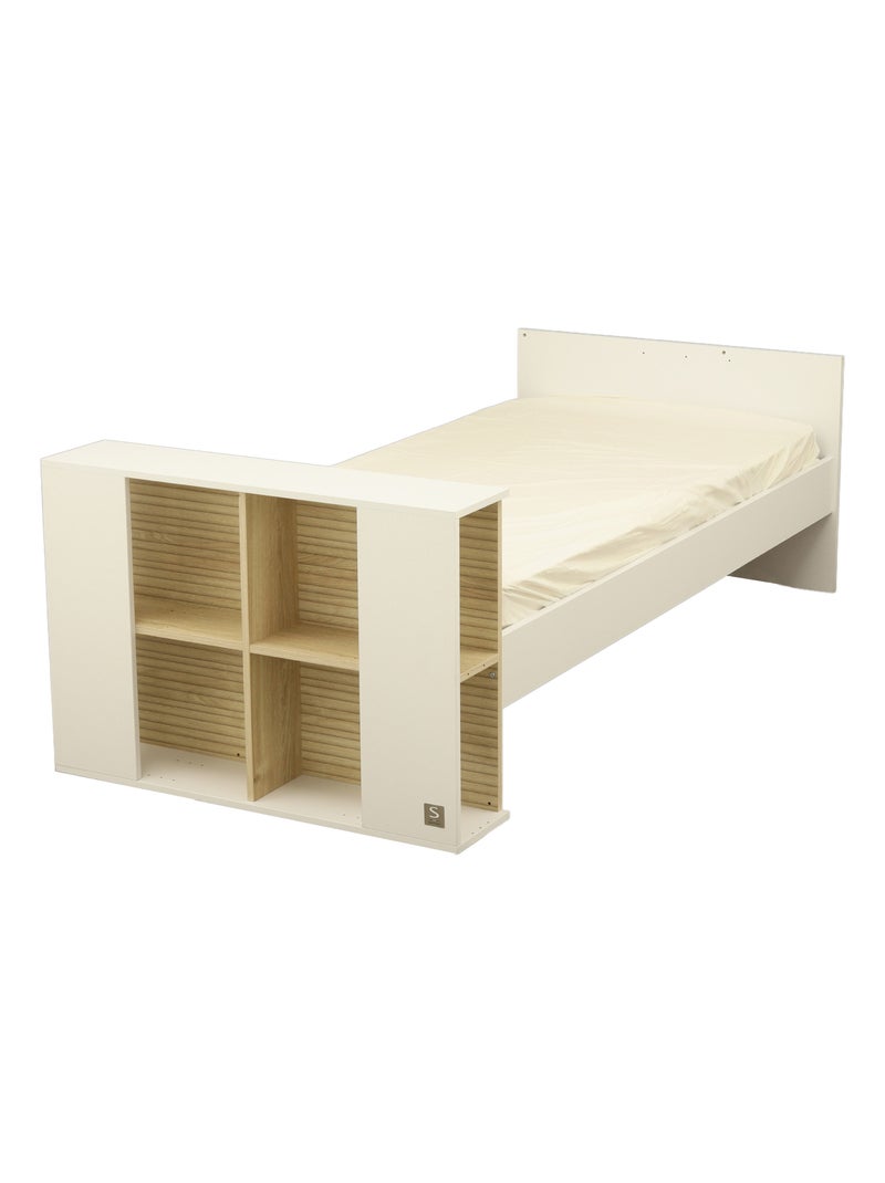 Babybed 120x60 om te bouwen tot bed 90x190 Wit Bruin - Kiabi
