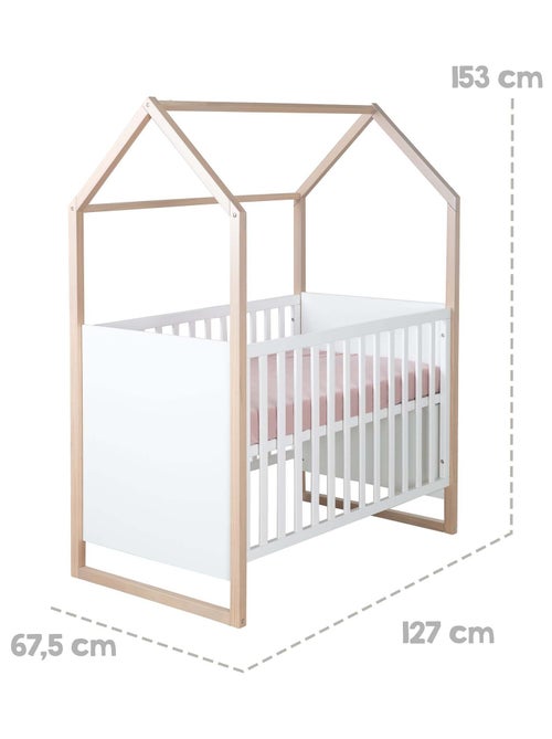 Babybed 2-in-1 bijzetbed en zelfstandig bed 'cabane' roba - Kiabi