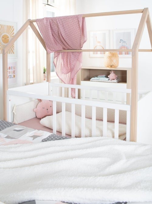 Babybed 2-in-1 bijzetbed en zelfstandig bed 'cabane' roba - Kiabi