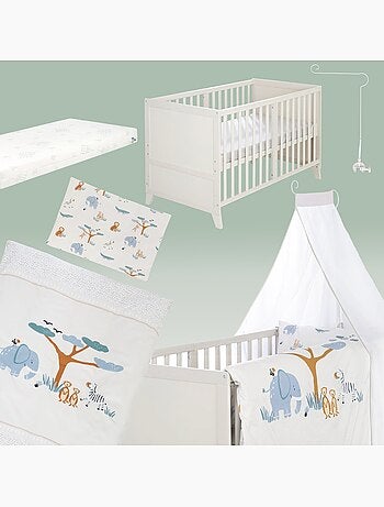 Babybed 70 x 140 met complete beddengoedset 'Savanna Friends' ROBA
