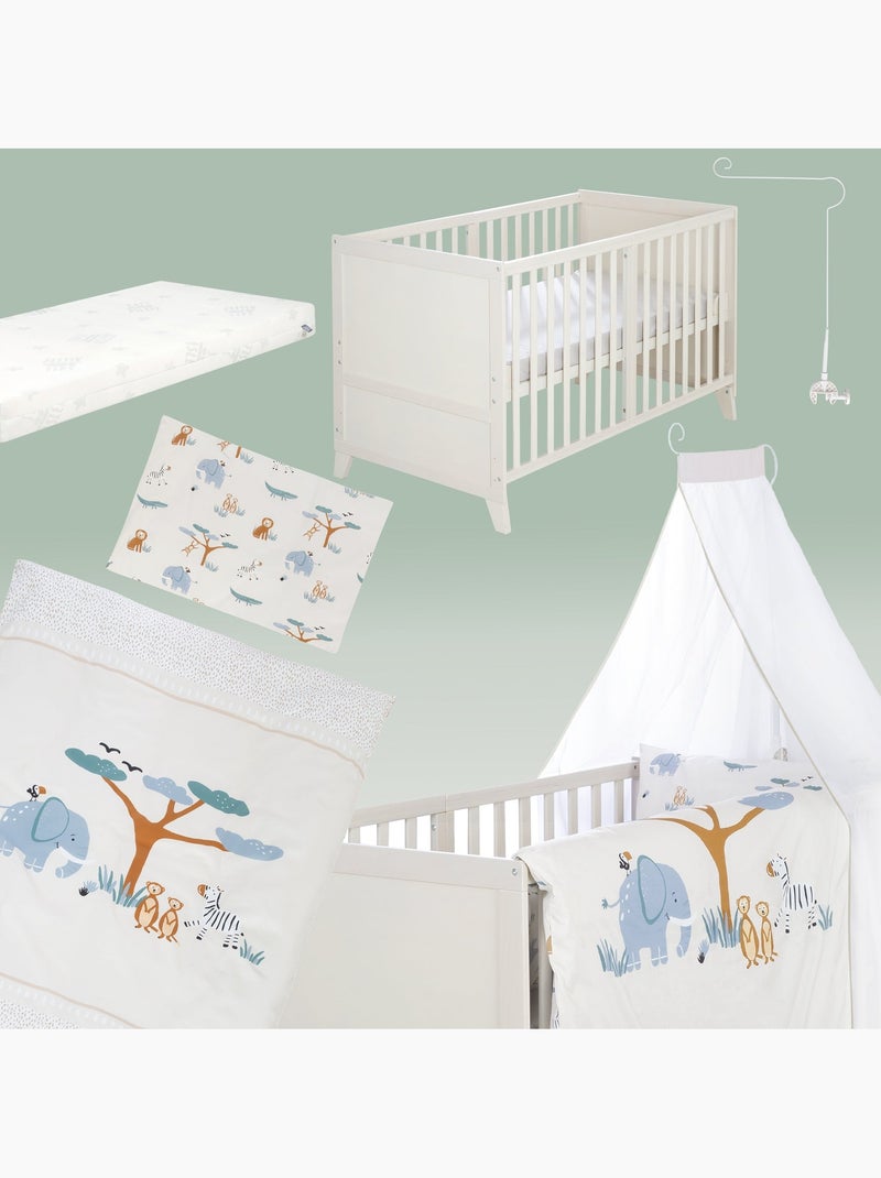 Babybed 70 x 140 met complete beddengoedset 'Savanna Friends' ROBA Beige - Kiabi