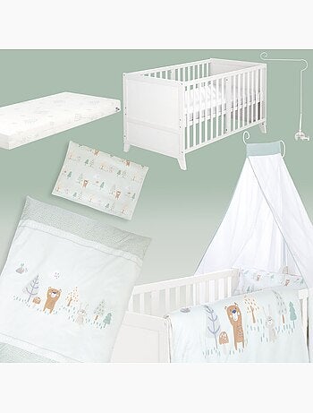 Babybed 70 x 140 met complete beddengoedset 'Savanna Friends' ROBA