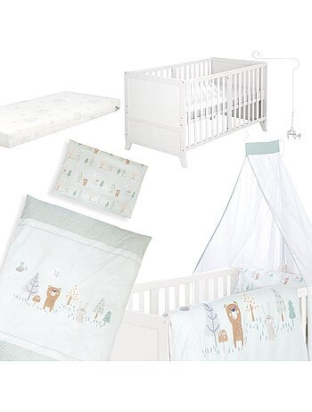 Babybed 70 x 140 met complete beddengoedset 'Savanna Friends' ROBA