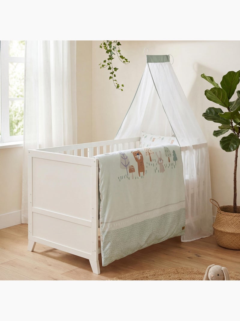 Babybed 70 x 140 met complete beddengoedset 'Wooland Buddies' ROBA Wit - Kiabi