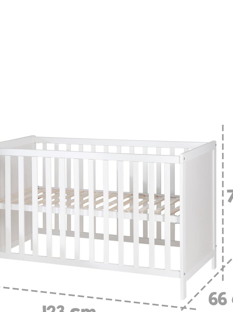 Babybed/bijzetbed 2-in-1 met complete beddengoedset 'sterne grau' roba Wit - Kiabi