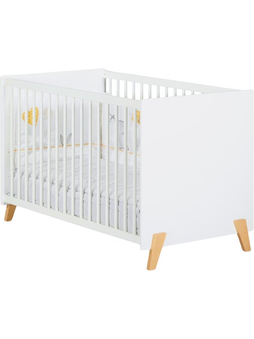Babybedje 120 x 60 op witte houten poten - Kiabi Babybedje 120 x 60 op witte houten poten - Kiabi