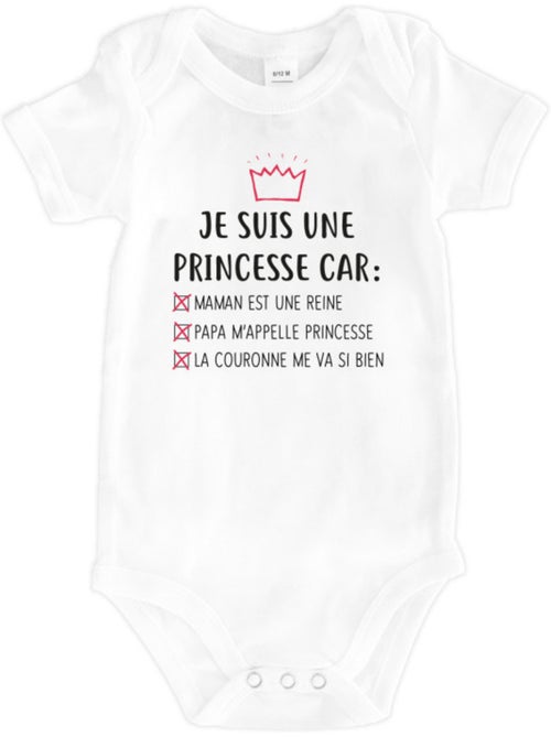 Babybody - JE SUIS UNE PRINCESSE CAR MAMAN EST UNE REINE… - Kiabi Babybody - JE SUIS UNE PRINCESSE CAR MAMAN EST UNE REINE… - Kiabi