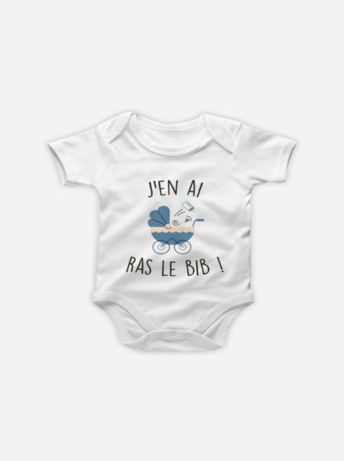 Babybody - J'EN AI RAS LE BIB BLEU - Kiabi Babybody - J'EN AI RAS LE BIB BLEU - Kiabi