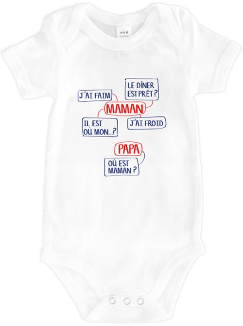 Babybody - MAMAN J'AI FAIM, LE DINER EST PRÊT? IL EST OÙ MON?... - Kiabi Babybody - MAMAN J'AI FAIM, LE DINER EST PRÊT? IL EST OÙ MON?... - Kiabi