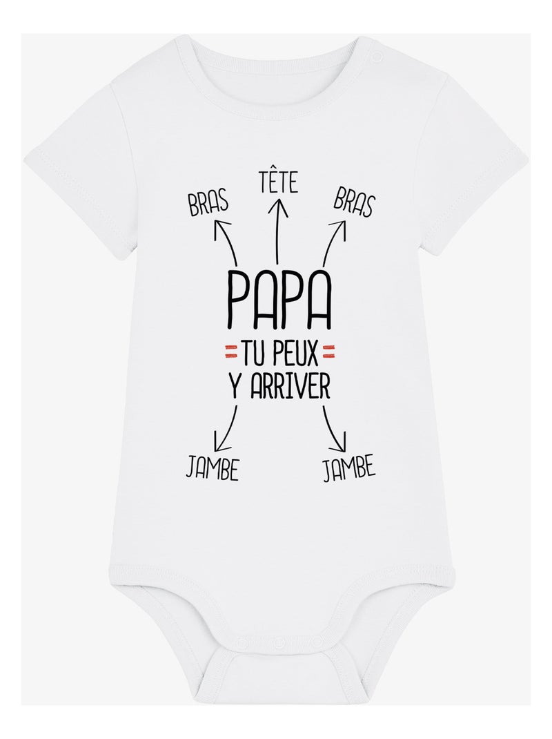 Babybody - PAPA TU PEUX Y ARRIVER Wit - Kiabi