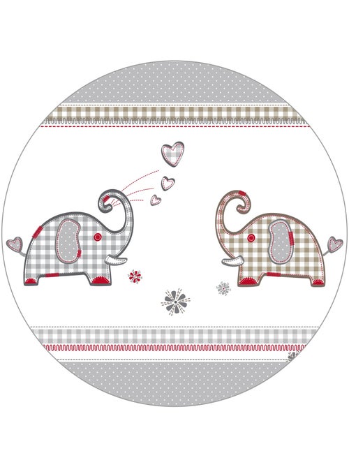 Babybox 75 x 100 + boxkleed met olifantenprint 'jumbotwins' roba - Kiabi Babybox 75 x 100 + boxkleed met olifantenprint 'jumbotwins' roba - Kiabi